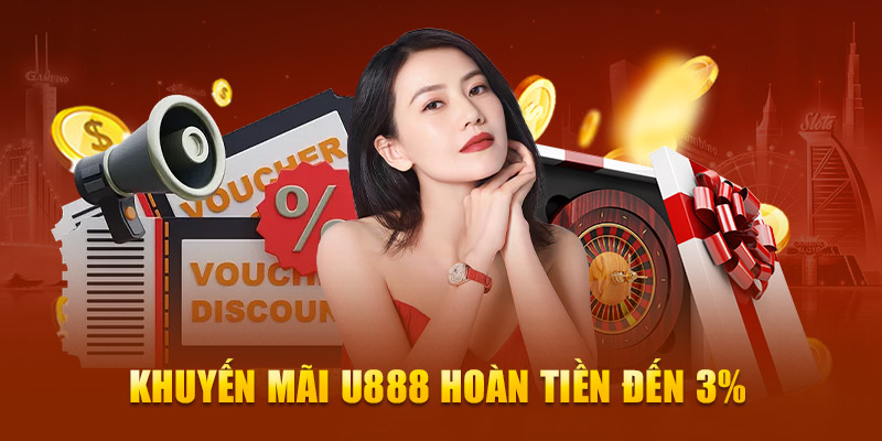 Khuyến mãi U888 hoàn tiền đến 3%